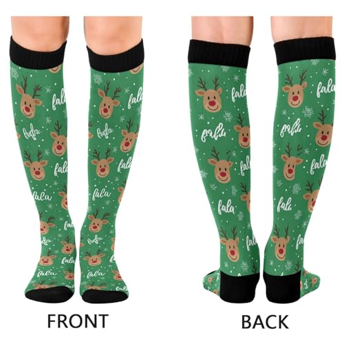 Image of SHJI Compression Socks for Women Sock Men Knee High Stockings for Running Athletic Hiking Cycling