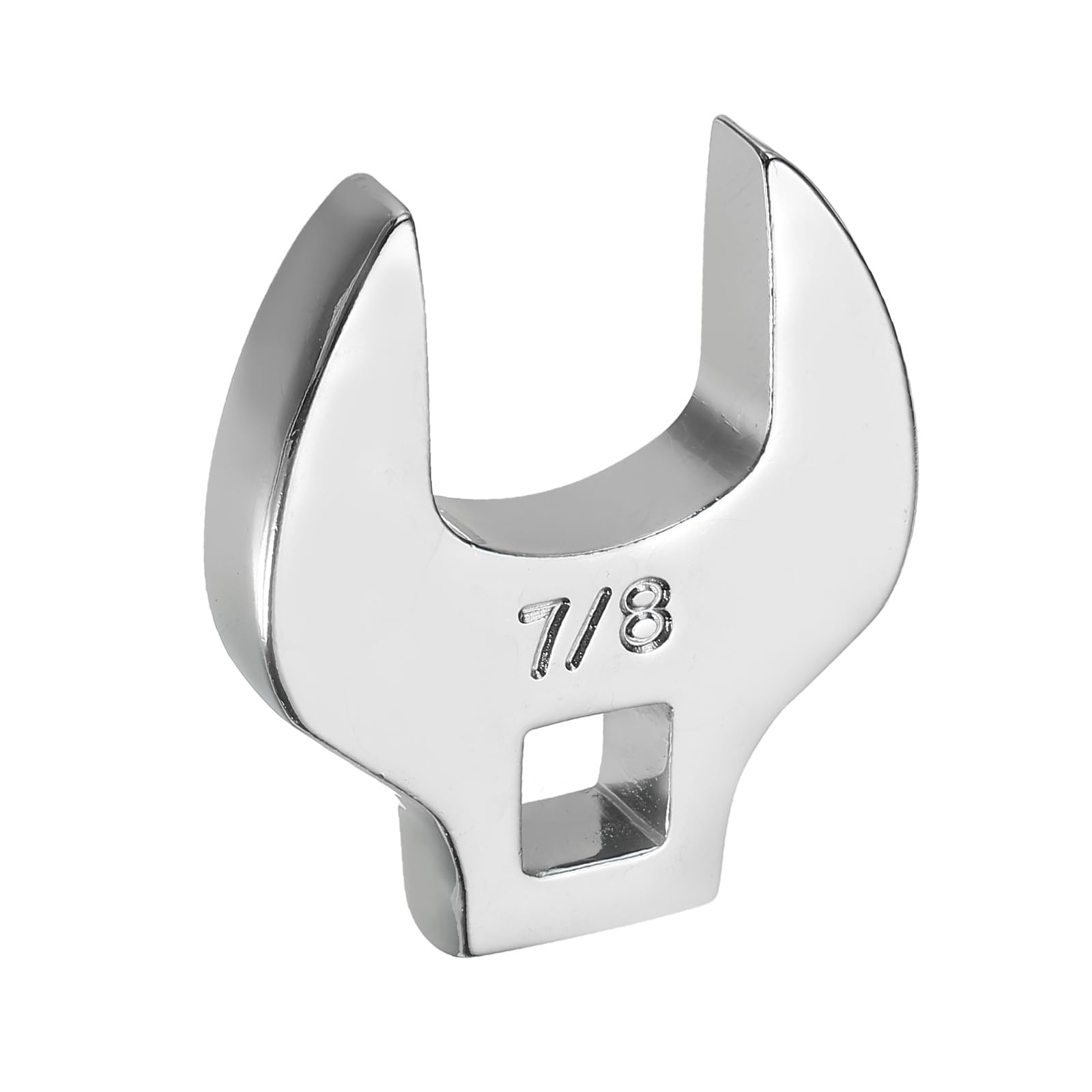 sourcing map Drive Crowfoot Wrench 3/8 Inch 22mm Metric Flare Nut Wrench CR-V Steel Electroplating Open End Crowfoot Spanner for Automotive Repair Mechanics, Bright Silver