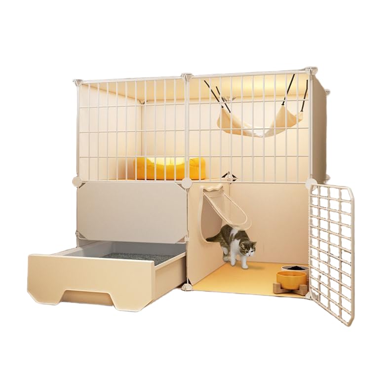 Amazon.co.jp: Miwish 2段 キャットケージ 猫用ケージ 通気性が良い