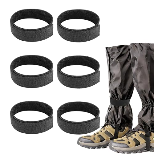6 Piezas Clips para Pantalones para Bicicletas Set, Durable y Ajustable Clips de Bicicleta para Senderismo, Camping, Pesca, Clips para Pantalones para Bicicletas para Hombres y Mujeres (Negro)