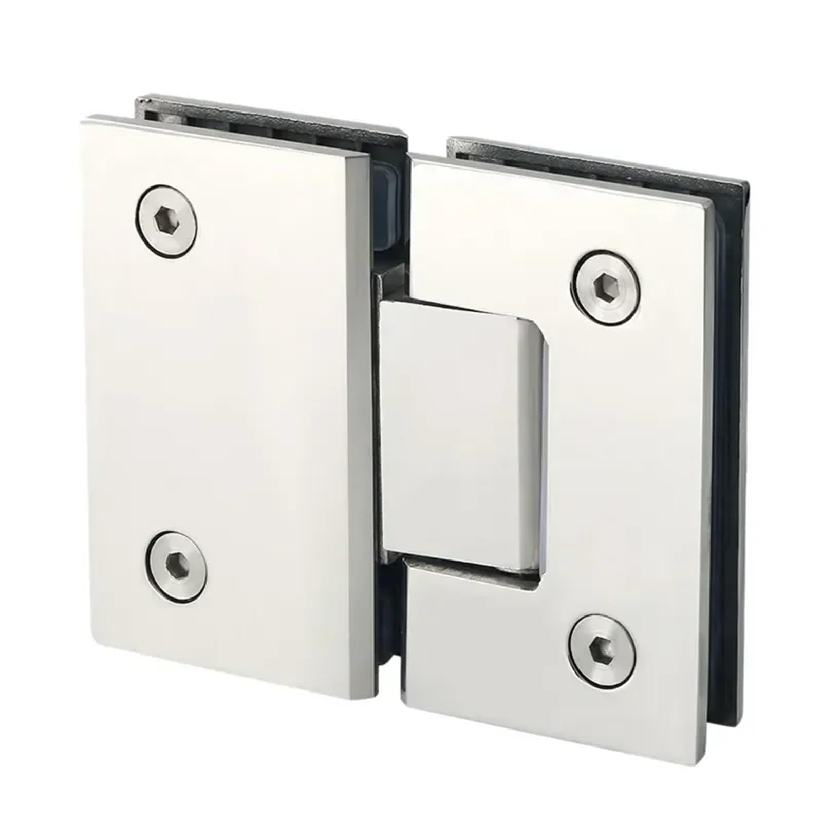Gadsqdkok Silver 180 Degree Clip Home Easy Install Glass Clamp Door Cabinet Showcase Clip Glass Shower Cupboard Furniture Hinge Replacement Parts