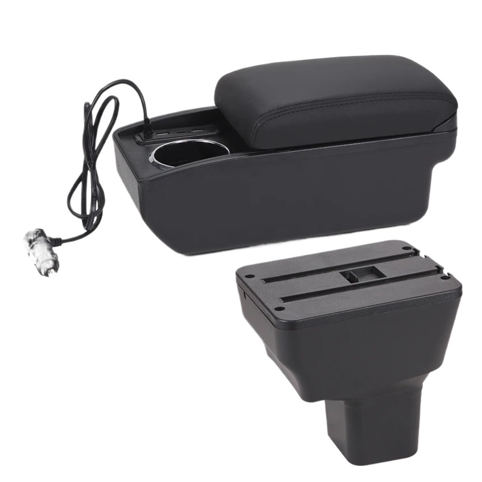 UMDJJU For Nissan For Kicks 2016-2024 Interior Dedicated Retrofit Auto Storage Box Car Accessories Car Centre Console Armrest Box(A2 Fast charging)