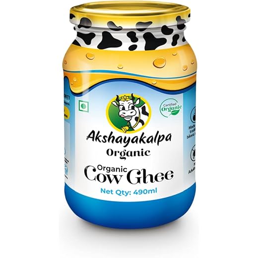 Akshayakalpa Organic Cow Ghee  490 ml Pure organic ghee tra