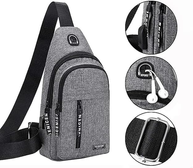 Falshruti Picnic Cross Shoulder Bag | Insulated Crossbody Lunch Tote Bag | Waterproof Portable Travel Picnic Sling Bag for Food, Drinks, Outdoor, Camping & Office (1 Piece) 2