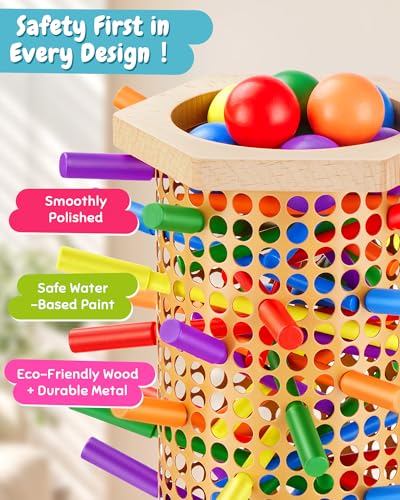 Juego Torre Montessori de Palitos de Madera para Niños 3-8 miniatura 5