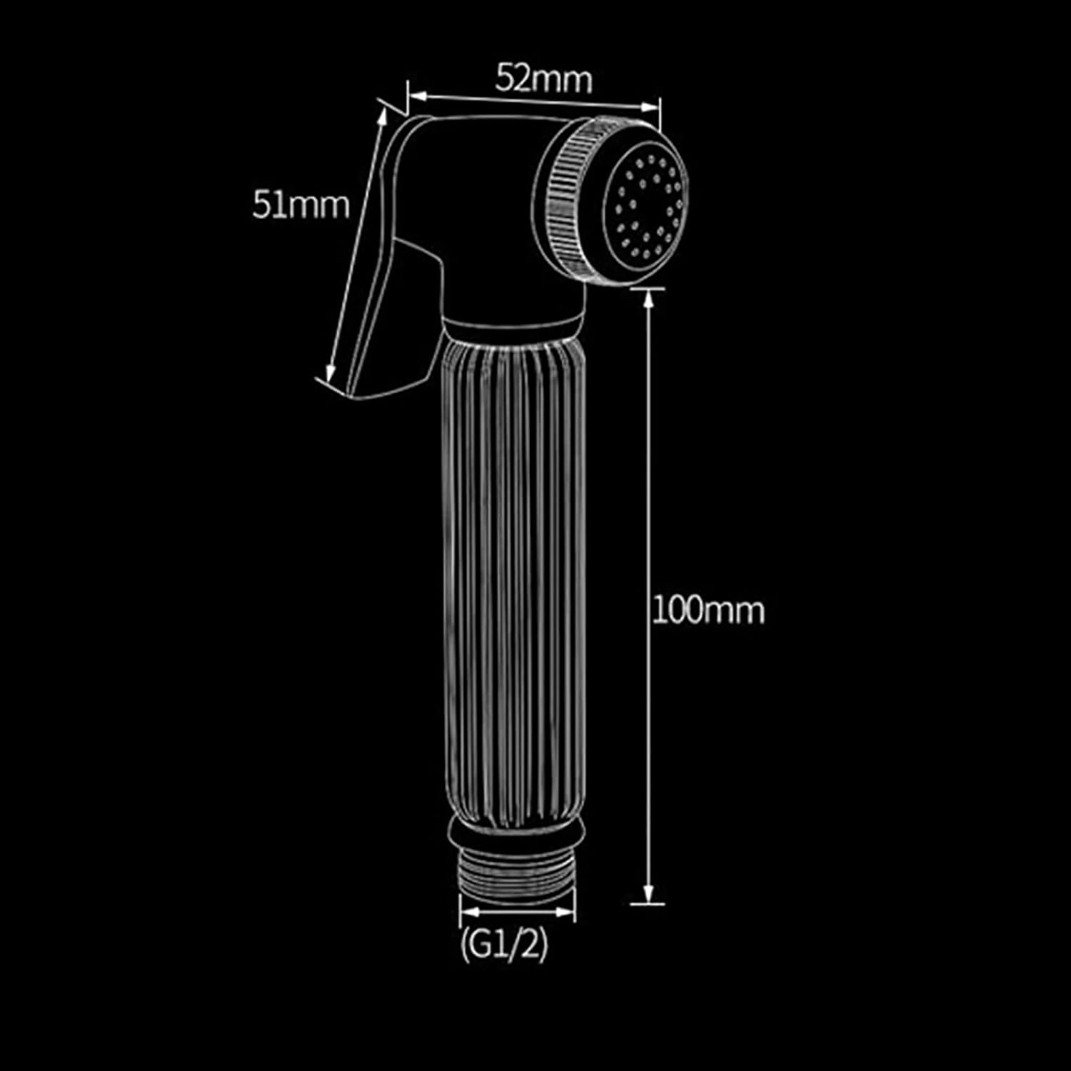 Bidet Sprayer for Toilet Brass Cloth Diaper Washer Set Wall Mounted Hand Held Spray Kit with Shower Hose, Cold Water for Bathroom, Pet Bath,Gold(Antique a)