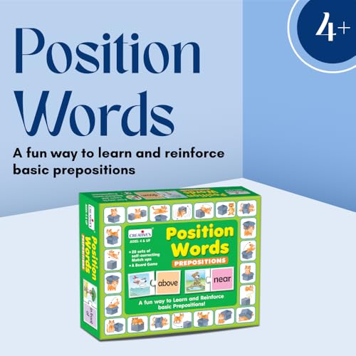 Image of Creative's Position Words | Self-Correcting Match-ups Puzzles | Board Game for Kids | Learning & Educational Toy | Reinforce Basic Prepositions | Fun Learning Boards Game | Ages 4 & Up