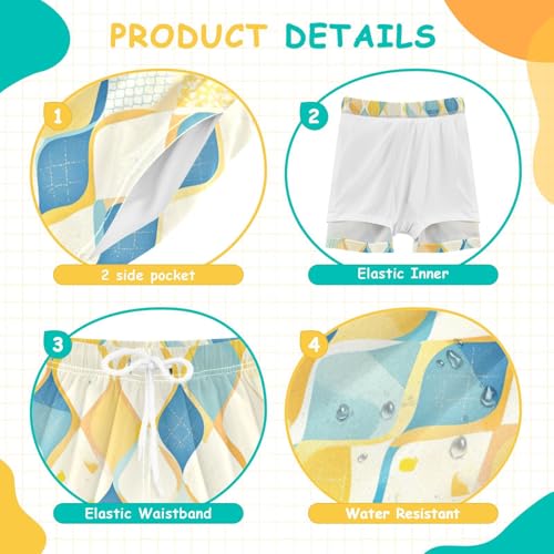 Swimming Trunks for Boy Youth Drawstring Inseam Boys Bathing Suit Double Layer Peppers4