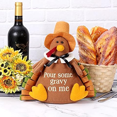 GMOEGEFT Thanksgiving Turkey, Thanksgiving Day Party Table Decoration Gift - 10 Inch Cover