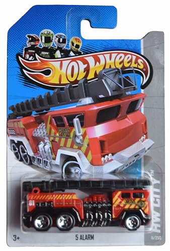 Hot Wheels 5 Alarm HW City rojo y negro 1:64 miniatura 1