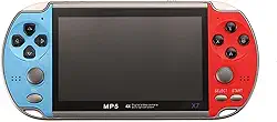 Console de videogame,Console de videogame X7 de 4,3 polegadas Jogres de videogame portáteis Double Rocker 8GB de memória integrada 1000 Games MP5 controlr de jogo Saída de TV