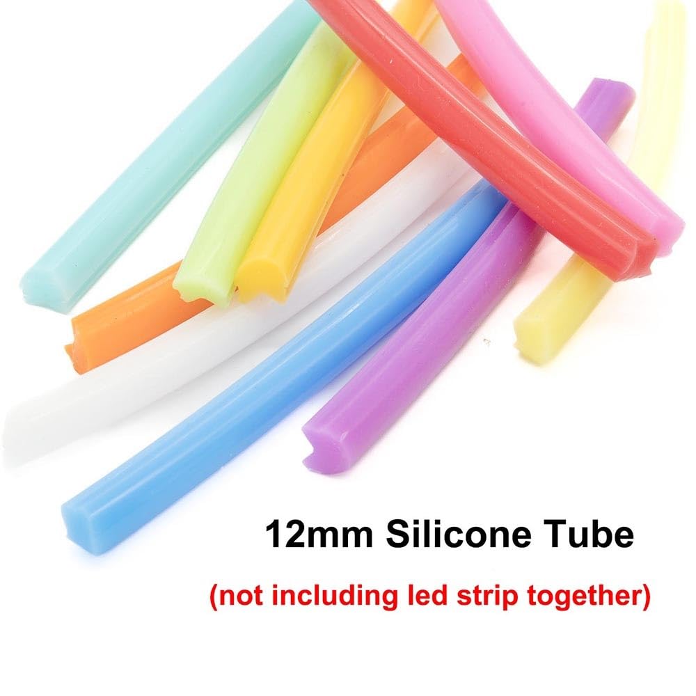 Tira de luz de neón de silicona separada de 12 mm - Tubo de neón LED suave y flexible - Ideal for decoración, señalización 1 pieza(Blue,10meters)