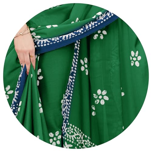 Image of MIRCHI FASHION Saree for Woman Chiffon Batik Printed | Lightweight Daily Wear Women's Office Sari with Blouse Piece (Available in 40 Colours)