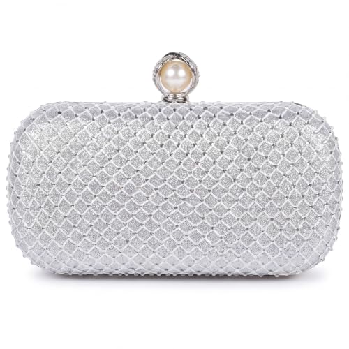 Image of M106 Glitter Clutch Purse For Women Sparkly evening bags Prom Party Handbag Rose Gold