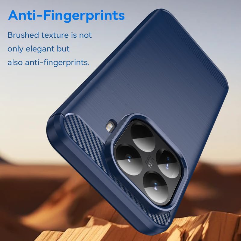 Image of Hybrid Carbon Fiber Back Case for Xiaomi Mi 15T Pro (Blue)
