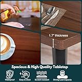 FurnitureR Esstisch 150cm Vintage Effekt Küchentisch mit Heavy Duty Metallbeinen Moderner hölzerner rechteckiger Esstisch für 4-6 Person Esszimmer Restaurant Apartments, braun