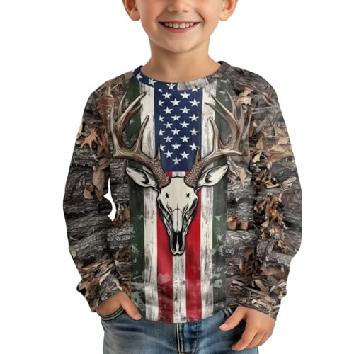 Image of Uourmeti Long Sleeve Tops for Boys Graphic T Shirts Teen Girls Active Pullover Tees