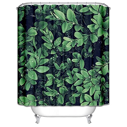 Rideau de douche imperméable KnSam anti-moisissure en polyester vert - 3