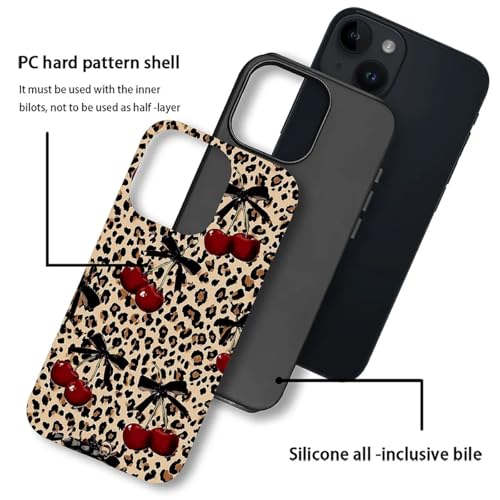 Coque iPhone 13 léopard cerise silicone rigide antichoc esthétique
