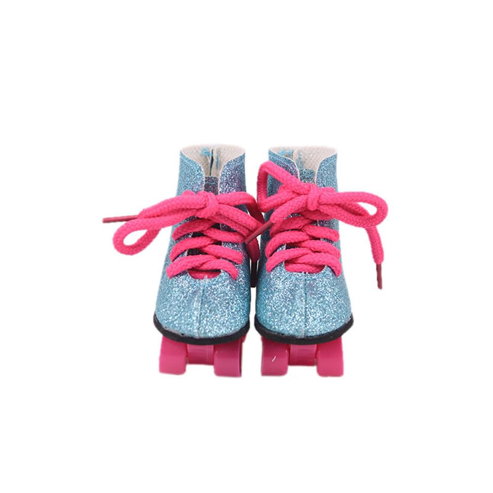 18-Zoll-Puppen-Rollschuhe, 46 cm große amerikanische Puppen-Eislaufschuhe, Kostümzubehör (#B)