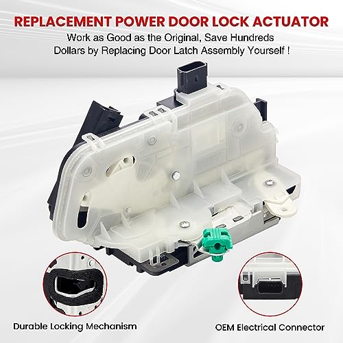 Image of SYERAL Front Left Driver Side Power Door Lock Latch Actuator Compatible with 2009-2014 F-150, 2010-2014 Mustang, 2011-2019 Explorer, 13-19 Taurus, Compatible with Lincoln Mark LT 10-14 OE 9S4Z5421813A