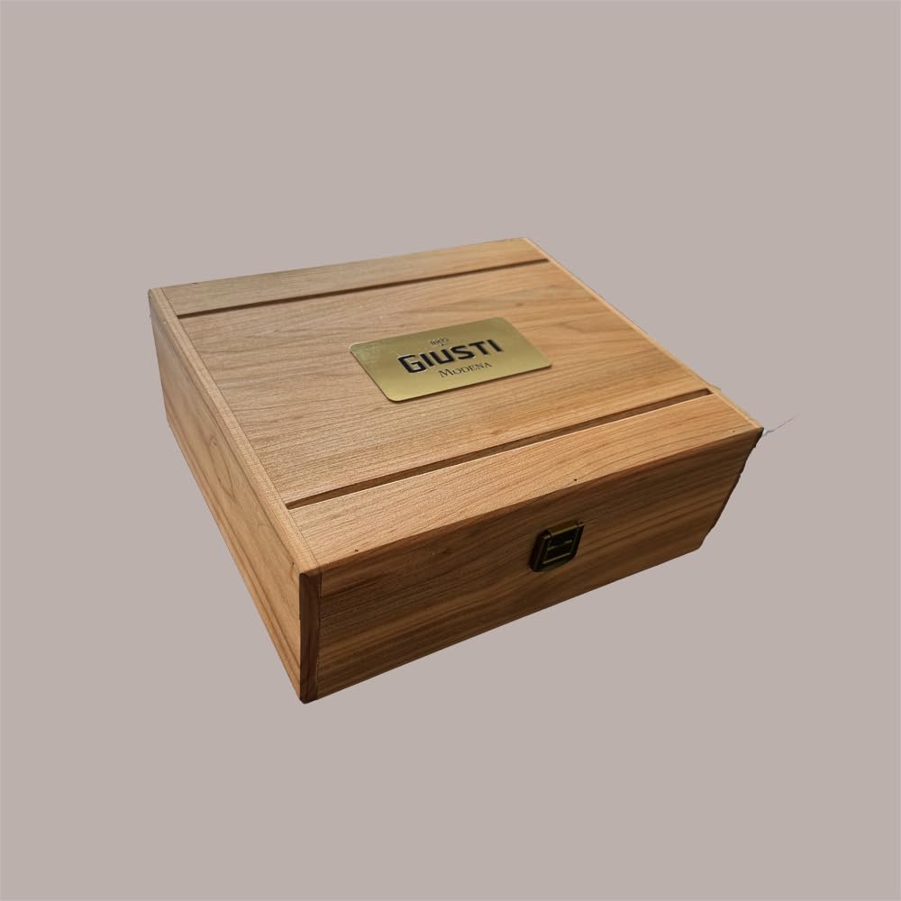 Cofanetto Regalo in Legno Elegante Tris 100 ml Medaglie D'Oro Aceto Giusti