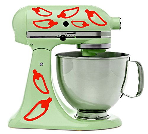 Hot Peppers Kitchen Mixer Mixing Machine Decal Art Wrap Stickers