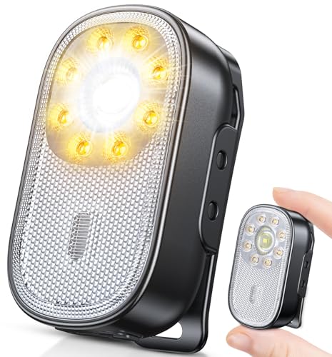 CIRYCASE 500LM EDC Mini Taschenlampe, 10 Modi Clip Lampe mit Spot & Flutlicht, USB-C Wiederaufladbar &IP65 Wasserdichte Tauchlampe Flashlight, LED...