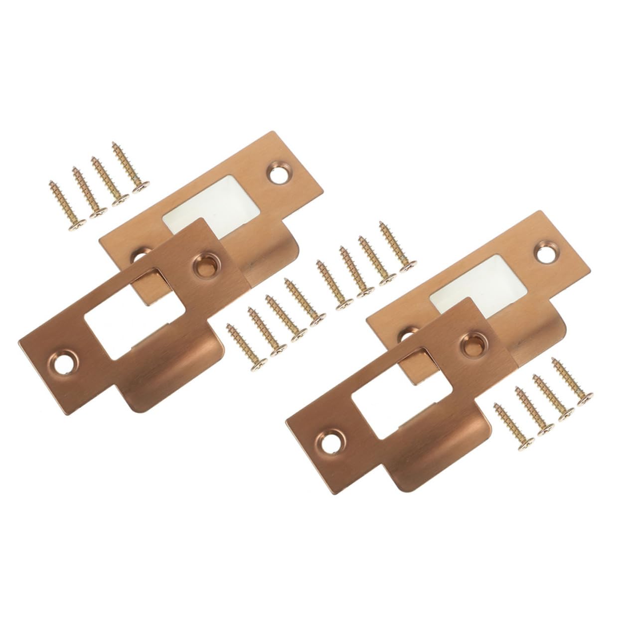 Operitacx 16 Ensembles Ensemble d'accessoires de verrouillage de porte serrure plusieurs gâches pour portes extérieures plaques en acier inoxydable Plastique
