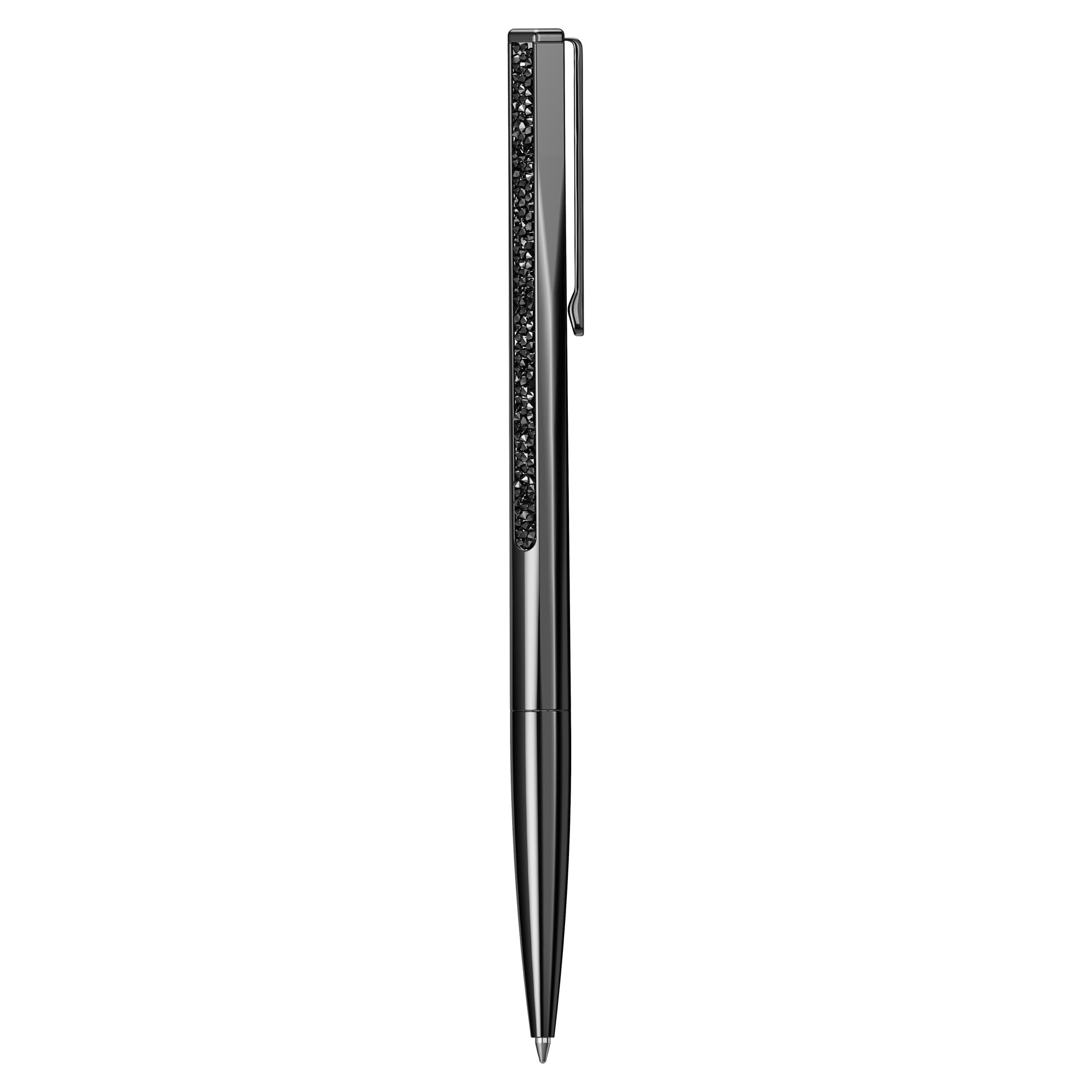 Swarovski Crystal Shimmer Ballpoint Pen, Black, Black Lacquered, Black Hexagonal Head - Image 2