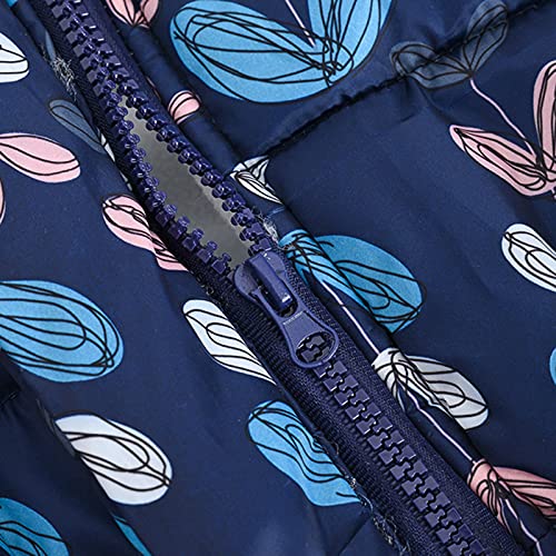 Little Girls Down Jacket Toddler Kids Winter Warm Puffer Down Coat Floral Prints Hooded Snowsuit Outwear3