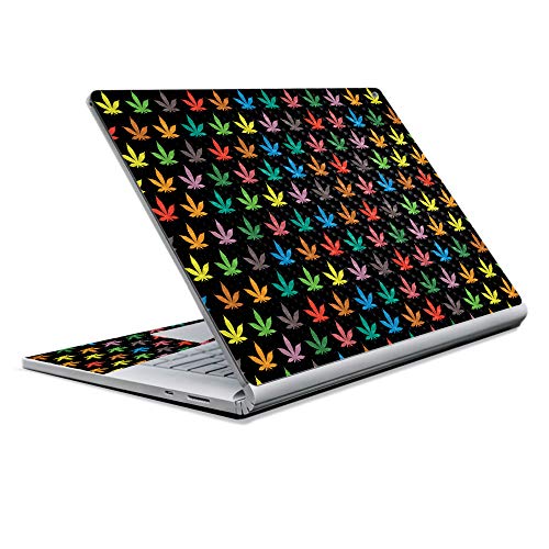 Image of MightySkins Carbon Fiber Skin for Microsoft Surface Book 2 13 inch (2017) - Sticky Icky Icky,Protective, Durable Textured Carbon Fiber Finish,Easy to Apply, Remove, and Change Styles,