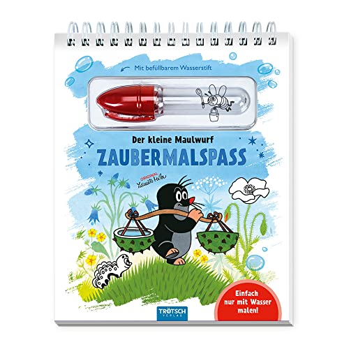 Trötsch Der kleine Maulwurf Zaubermalspaß mit Wasserstift Malblock: Zauberstift Malspaß Wasser Farben Ausmalblock Der kleine Maulwurf Zaubermalblock ... Malblock mit nachfüllbarem Wassermalstift