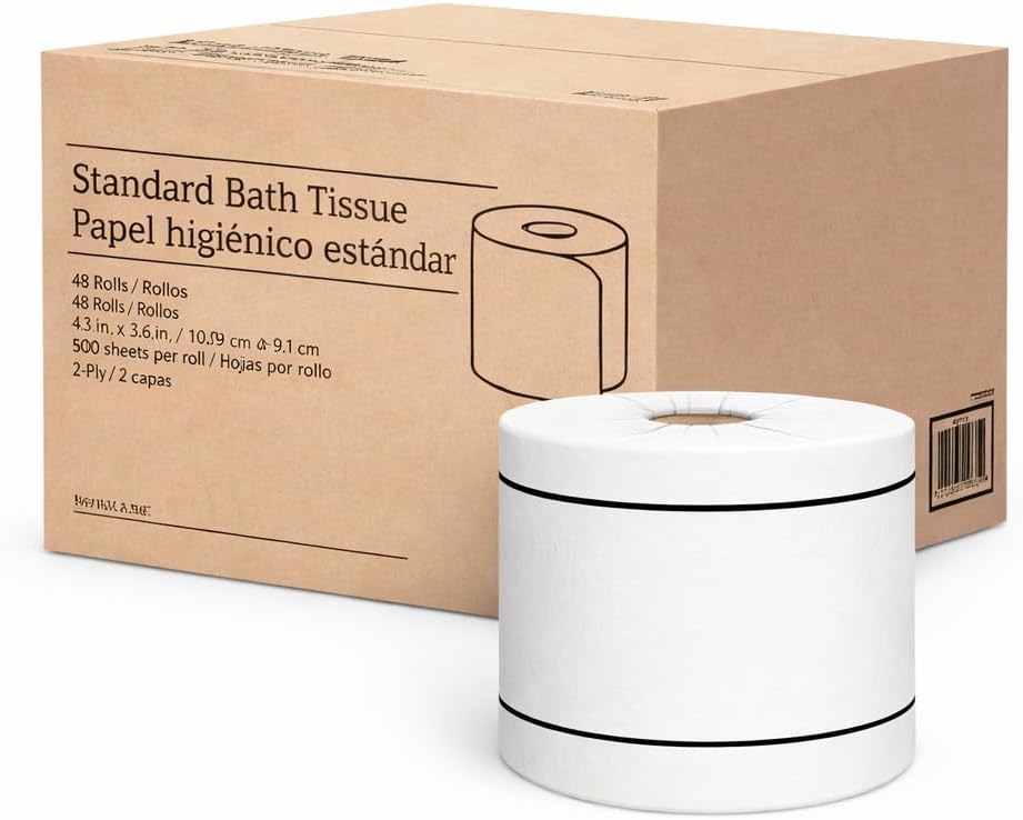 Recycled Toilet Paper, 1-Ply Bath Tissue, White, 1,000 Sheets per Roll, 96 Rolls/Case, Individually Wrapped, Green Seal Certified