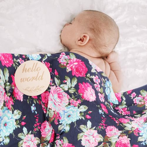 Image of AQOKKA Baby Swaddle Blankets with Bow Hat Headband Set Infant Receiving Blankets Swaddles for Newborns Unisex Toddler Swaddle Wrap Sets for Baby Girls Boys Nursery Warm Shower Gift
