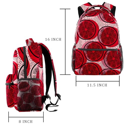 Sac à dos d'école multicolore pamplemousses avec grand volume 40cm - 2