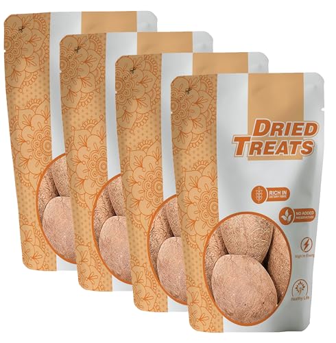 Image of Dried Treats Gola (Dry Coconut) 1000 Grams (250 Grams X 4) Gola For Pooja, Prasad & Bhog | Best for Indian traditional Sweets Like Laddo, Halwa, Kheer, Barfi & More | Best Choice Of Every Indian Mother.
