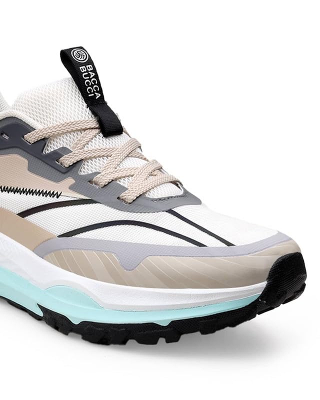 Image of Bacca Bucci HYPERCORE Men's Running /Walking Shoes | Breathable Mesh Upper with Reinforced Overlays | Thick Cushioned Midsole | Rugged Lug Grip Outsole | Lace-Up Sports Sneakers