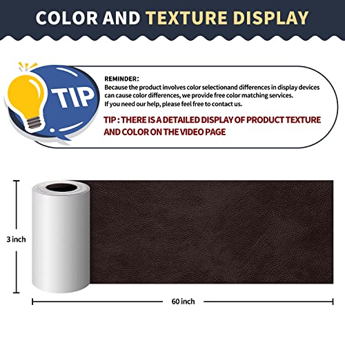 image for ONine Leather Repair Patch，Leather Repair Tape, 3 x 60 inches Leathe