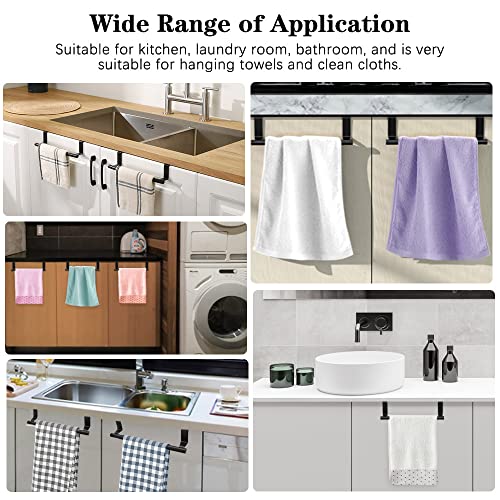 Foto von THATSRAD 2 Pack Türhandtuchhalter Küche Geschirrtuchhalter Küchenhandtuchhalter zum Einhängen 23cm Küchenschrank ohne Bohren Handtuchstange Tür für Schubladen Schranktüren