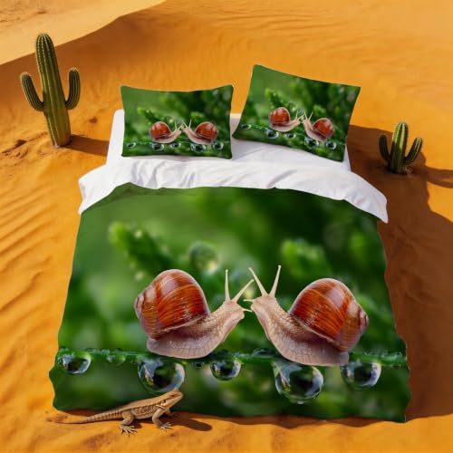 Housse de couette 200x200 escargot infroissable en microfibre douce - 5