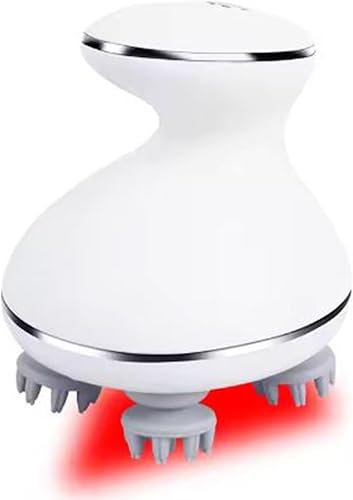 QYKCGQ Champú inalámbrico impermeable y masajeador de cuero cabelludo Masajeador eléctrico de cabeza de luz roja con masajeador portátil de mano