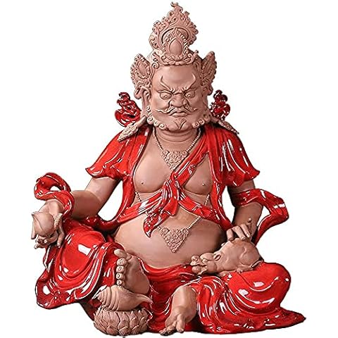 Chinese Feng Shui Statue Sculpture God of Fortune Attract Wealth Office Living Room Decoration Cover
