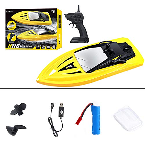 RC Boats for Kids and Adults, Gifts for Kids Boys Girls, Outdoor Water Kids Toys, Mini Remote Control Boats for Pools Lakes Backyard, Fun RC Toys for Kids, Long Battery Life, 2.4GHz Speedy RC Boats - Thumbnail 3