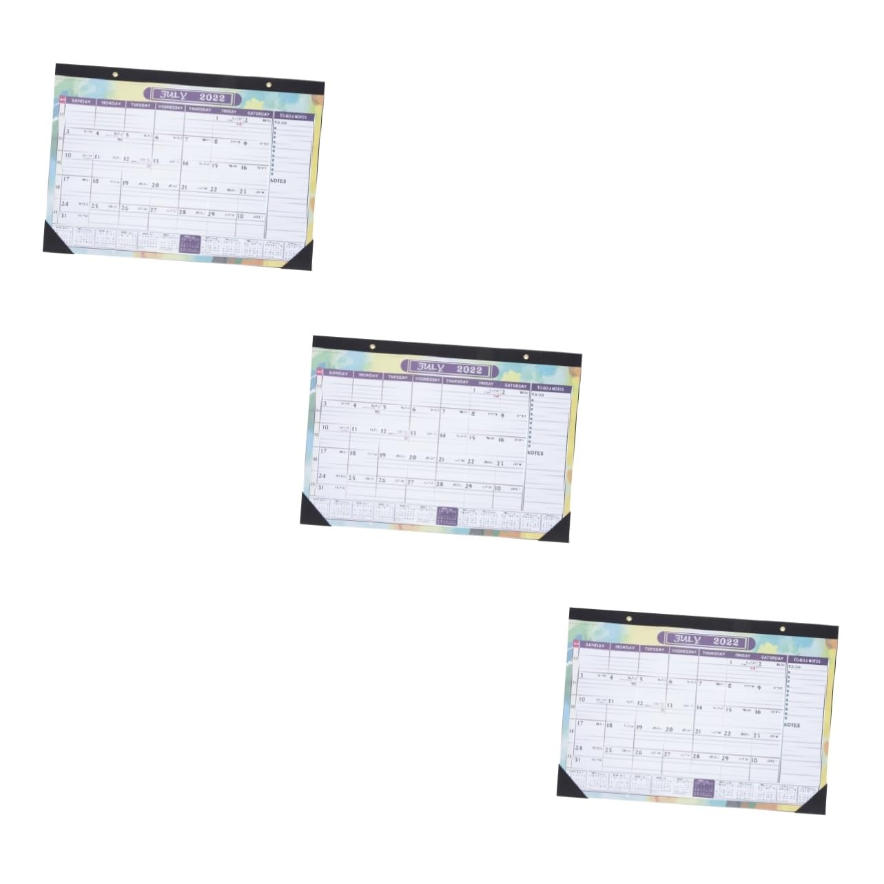 Angoily 3 Stück Wandkalender Englischer Wandhängender Monatskalender Leichtes Design Hochwertiges Papier Für Büro Zuhause Schule Alltag
