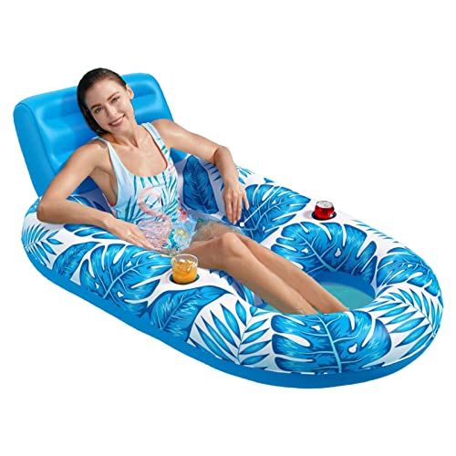 Bóia inflável para piscina | Balsas Infláveis ​​para Piscina com Almofada,Cadeira flutuante para pis