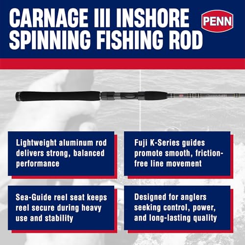 Penn Carnage III Inshore Spinning Fishing Rod