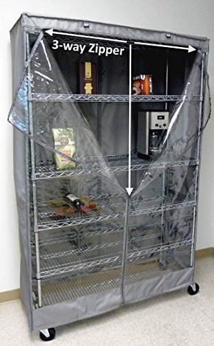Formosa Covers Storage Shelving Unit Cover, Fits Racks 36" Wx24 Dx72 H One Side See Through Panel (Cover Only) #TOP5