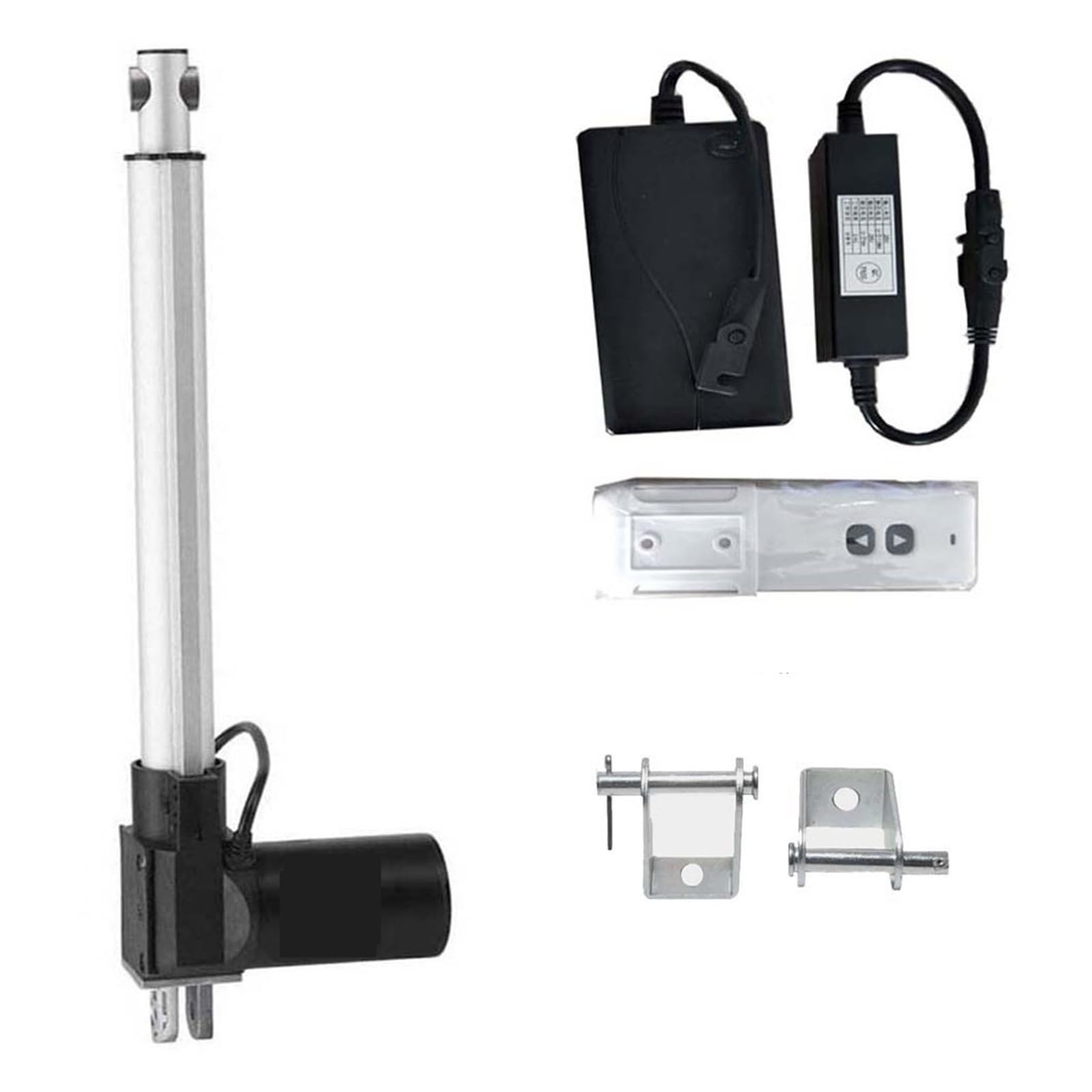 Attuatore Lineare, Corsa 12V DC 25mm-1000mm Max Push 5000N/500KG Attuatore lineare + Controller wireless + Staffe di montaggio for attuatore lineare(950mm stroke,20mm s 1500N)