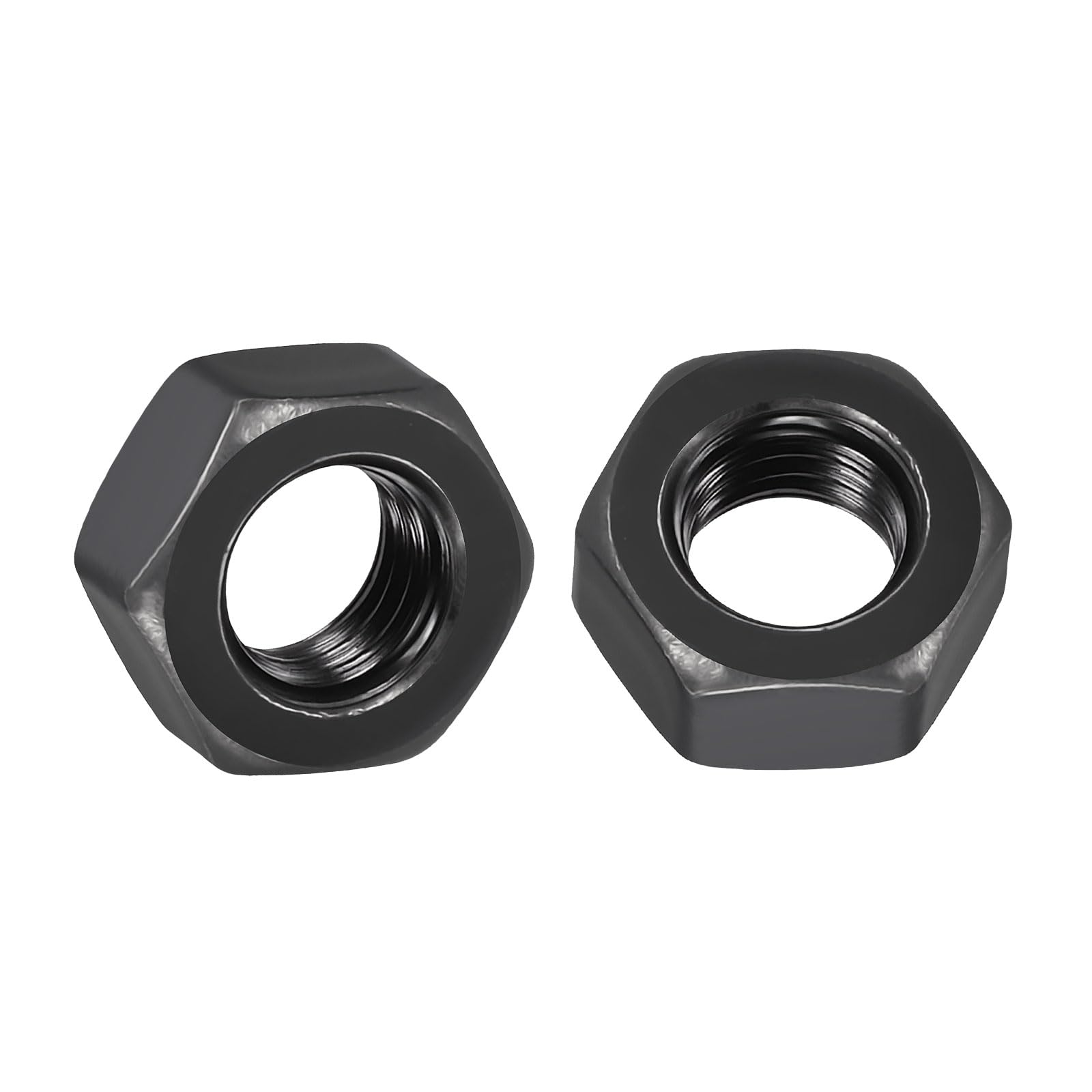 Kozelo 40pcs Hex Nuts - [M8-1.25] Carbon Steel Grade 8 Hardware Nuts for Mechanical Repair & Assembly, Standard Metric Coarse Thread Nut, Black Oxide — image 1